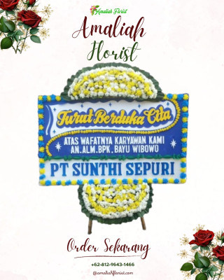 Papan Bunga Duka di Melai