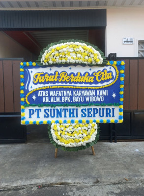 Papan Bunga Duka di Melai